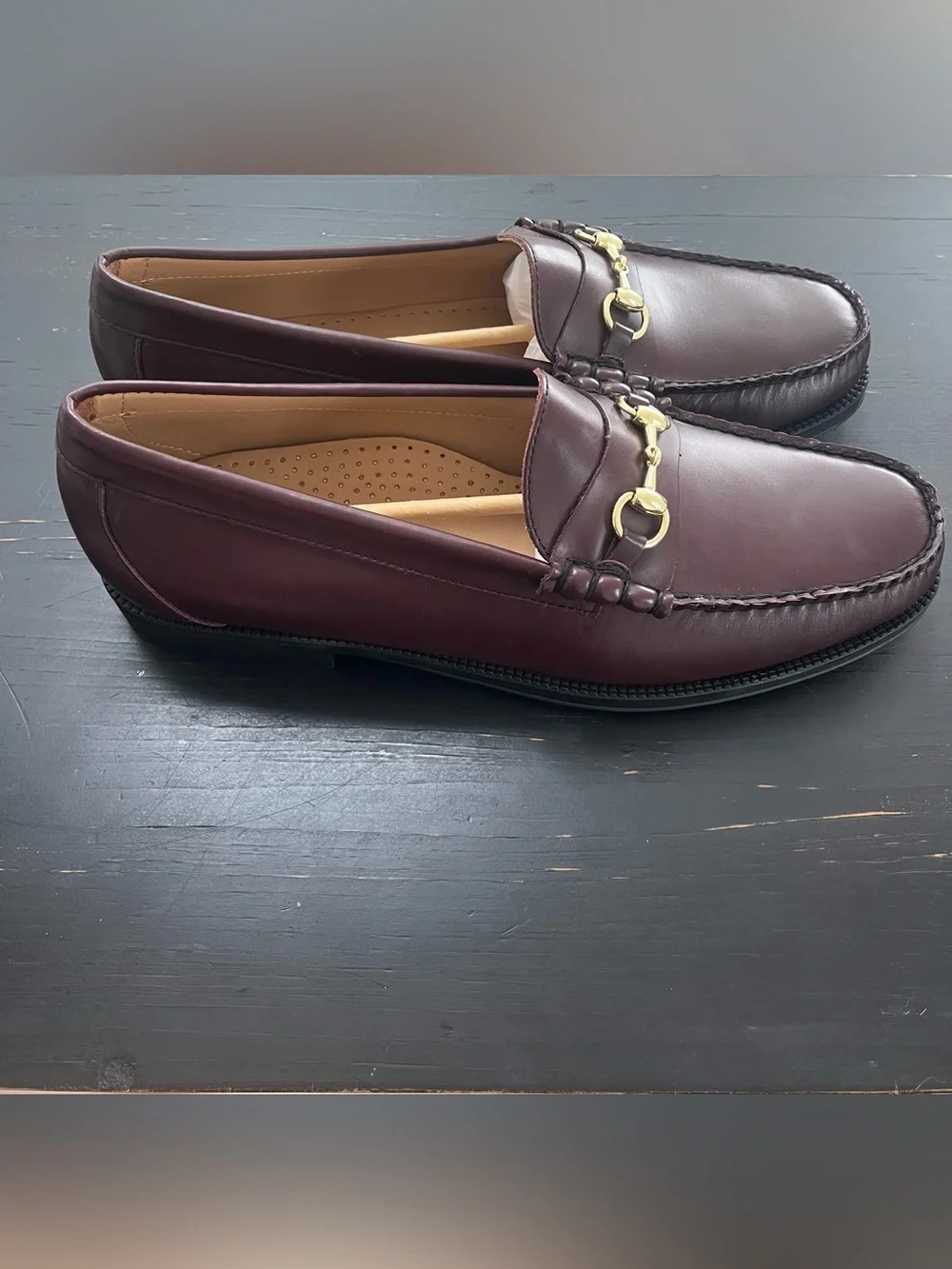 G.H.BASS Lincoln Bit Easy Weejun Loafers - Wine   Size 13